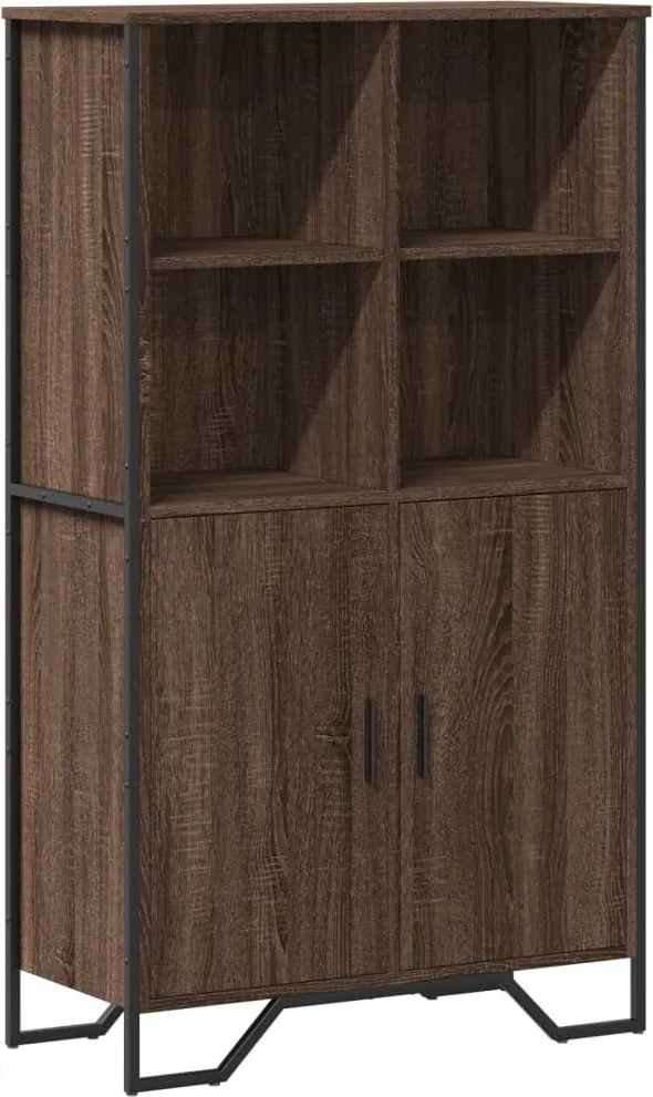 vidaXL barna tölgy színű szerelt fa magasszekrény 79,5x35,5x137,5 cm