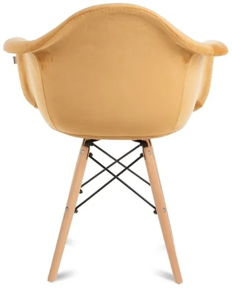 KÉSZLET 2x Étkezőszék NEREA 80x60,5 cm sárga/bükkfa