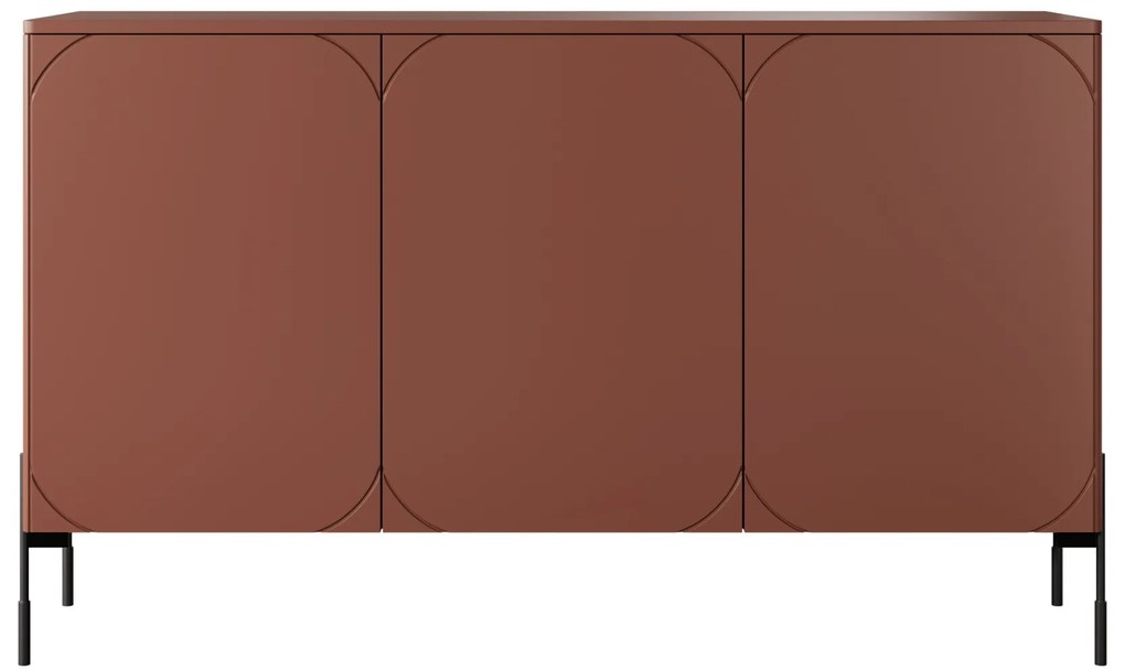 Sonatia háromajtós komód 150 cm - bordó