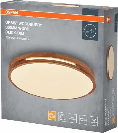 Osram - Dimmelhető mennyezeti lámpatest ORBIS WOODBURRY LED/16W/230V átm. 30 cm