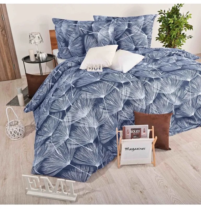 EMI Alvaro kék pamut ágyneműhuzat, A standard egyszemélyes ágy szett tartalma: 1x 140x200 + 1x 70x90