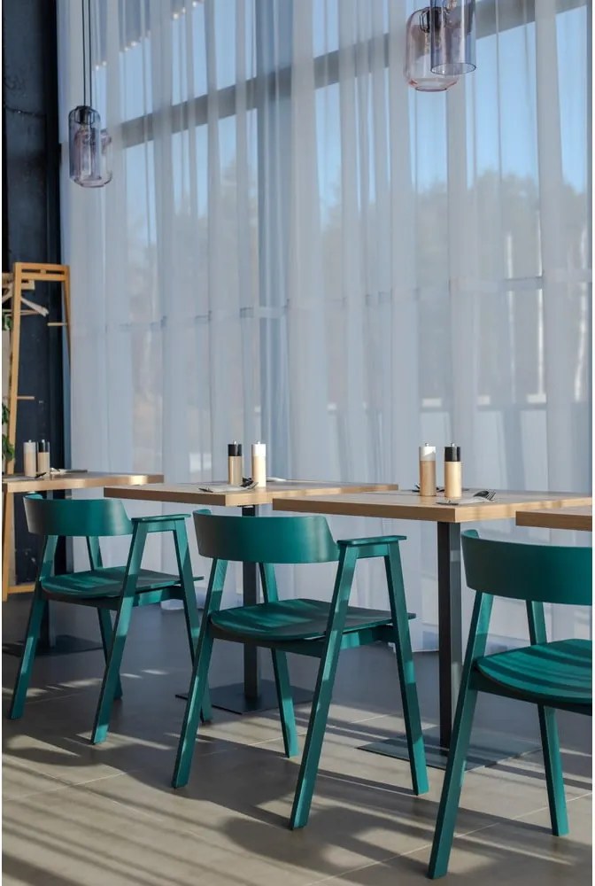 Petróleum színű tölgyfa karfás étkezőszék Flip – Gazzda