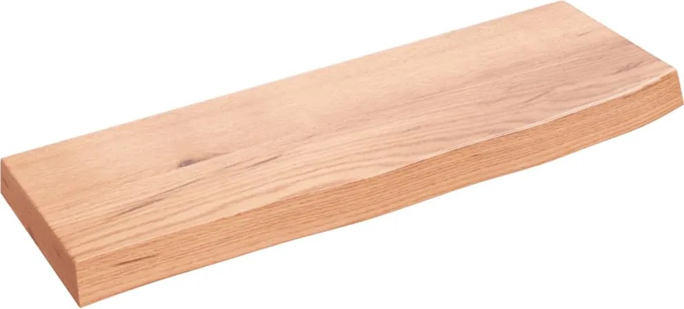 vidaXL világosbarna kezelt tömör tölgyfa fali polc 60x20x4 cm