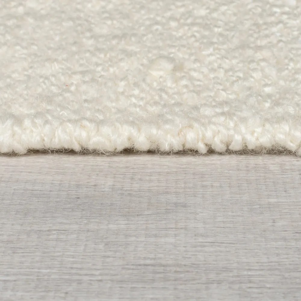 Krémszínű-natúr színű kézi szövésű gyapjúkeverék szőnyeg 200x300 cm Eric Checkboard – Flair Rugs