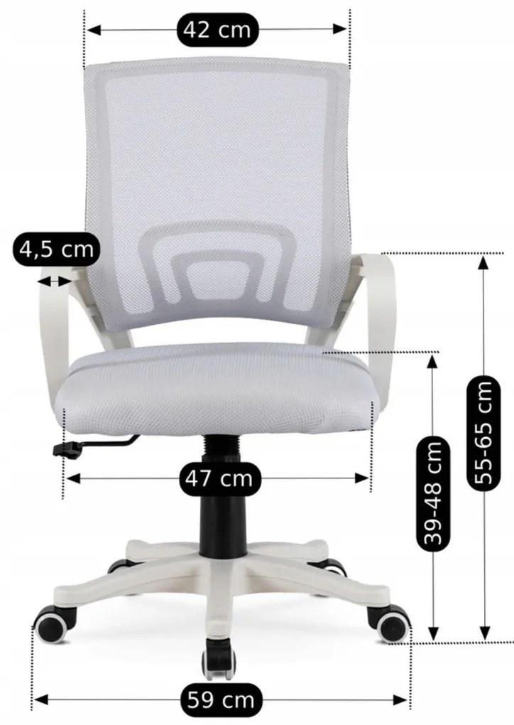 Fotel Obrotowy NATE Szary