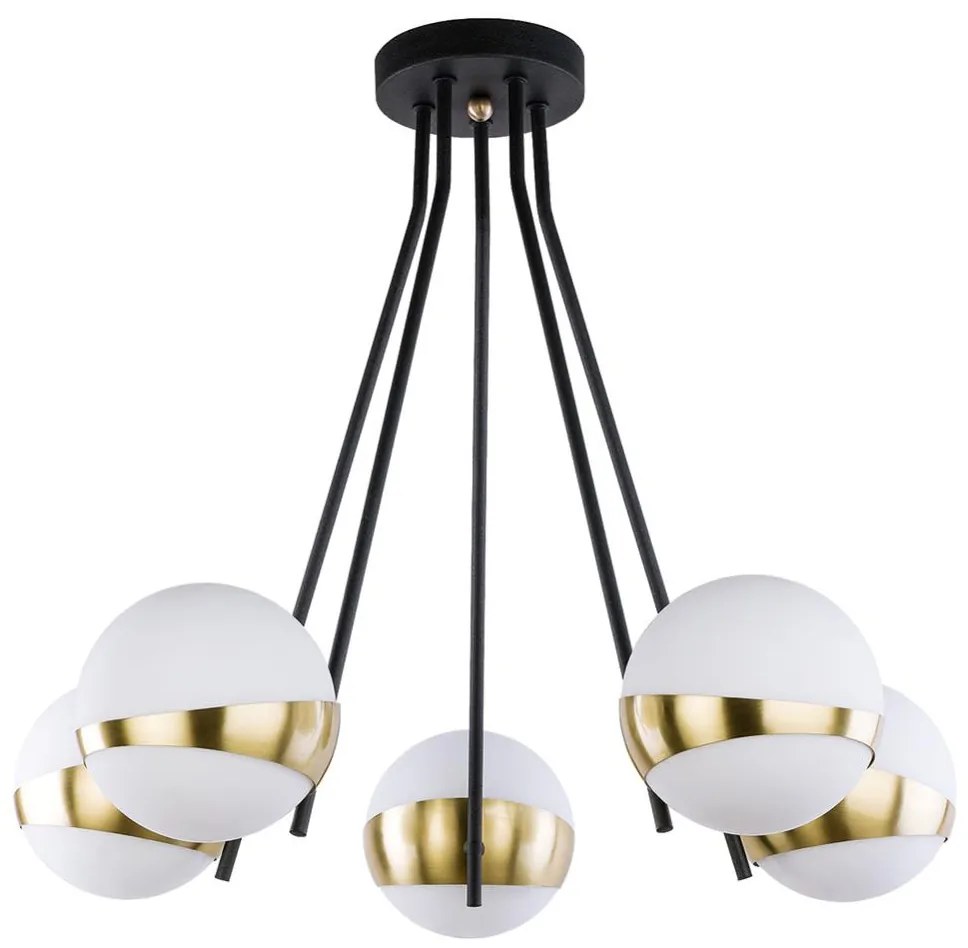 Jupiter 1710 - Csillár rúdon ELFA 5xE14/40W/230V bronz