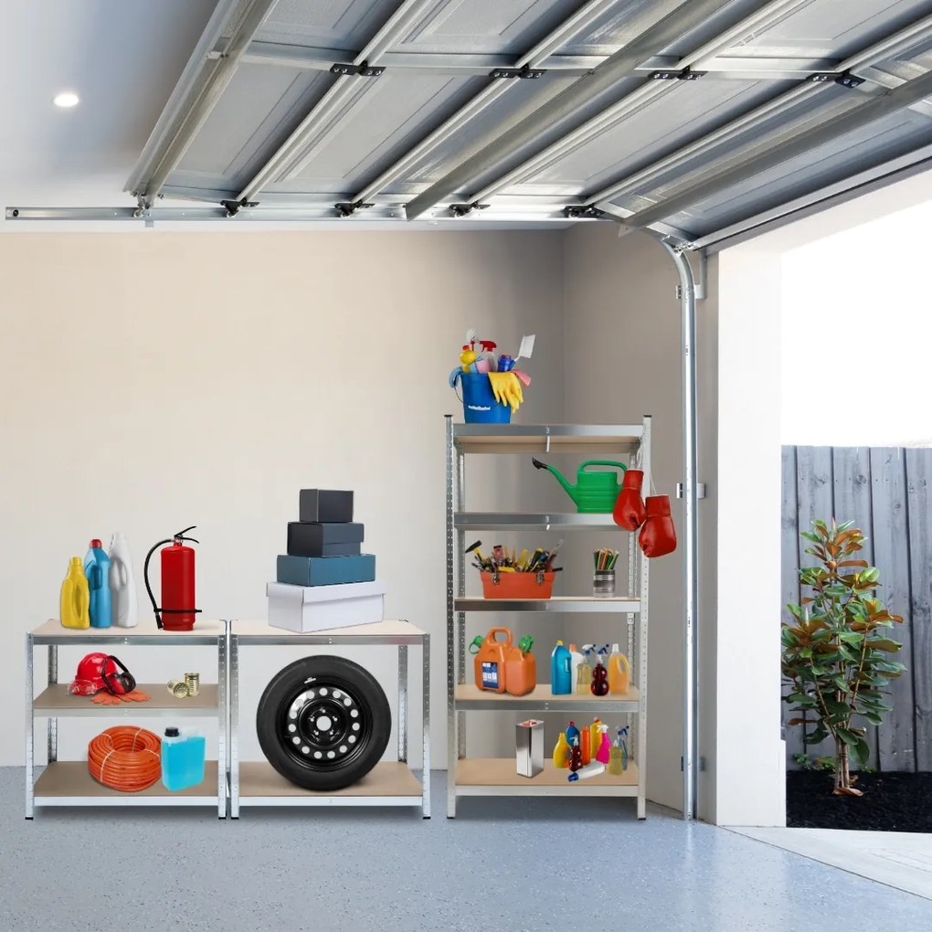 HEAVY nagy teherbírású polc, max. 875kg, 90x40x180cm, ezüst Jurhan