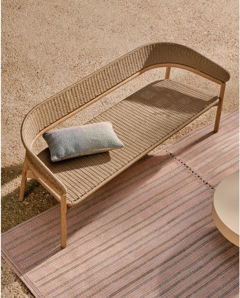 Bézs-natúr színű akácfa kerti kanapé Arinella – Kave Home