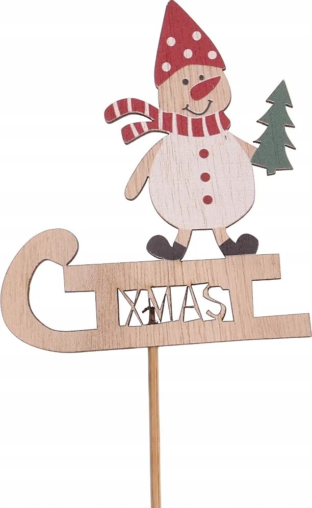 Dekorációs pálcikák hóember szánkóhoz 9 cm karácsonyi dekoráció 10 db