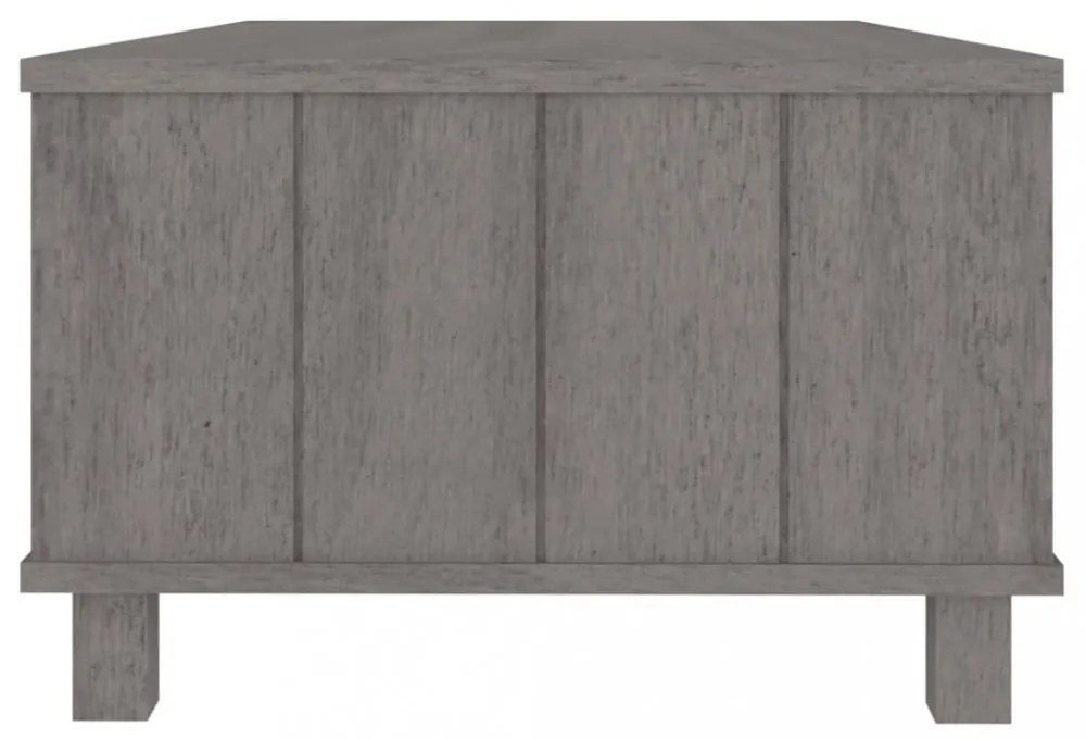 HAMAR világosszürke tömör fenyőfa dohányzóasztal 100x55x35 cm