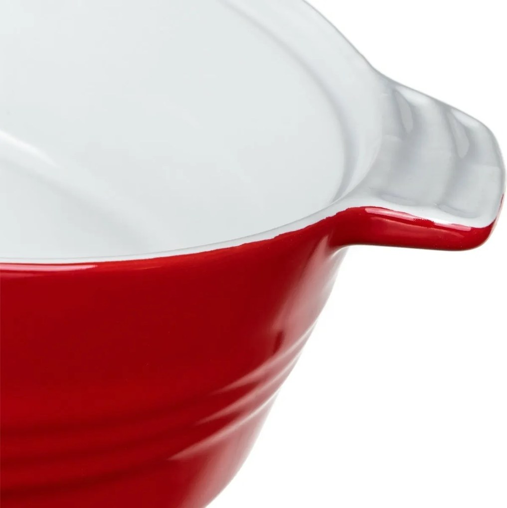Banquet Culinaria Red kerek forma sütőedény fedéllel 3 l, 3 l