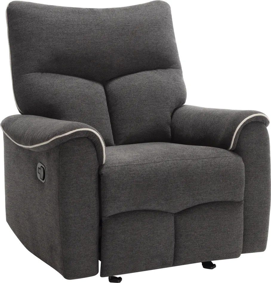 Relax fotel, sötétszürke/világosszürke, NADER