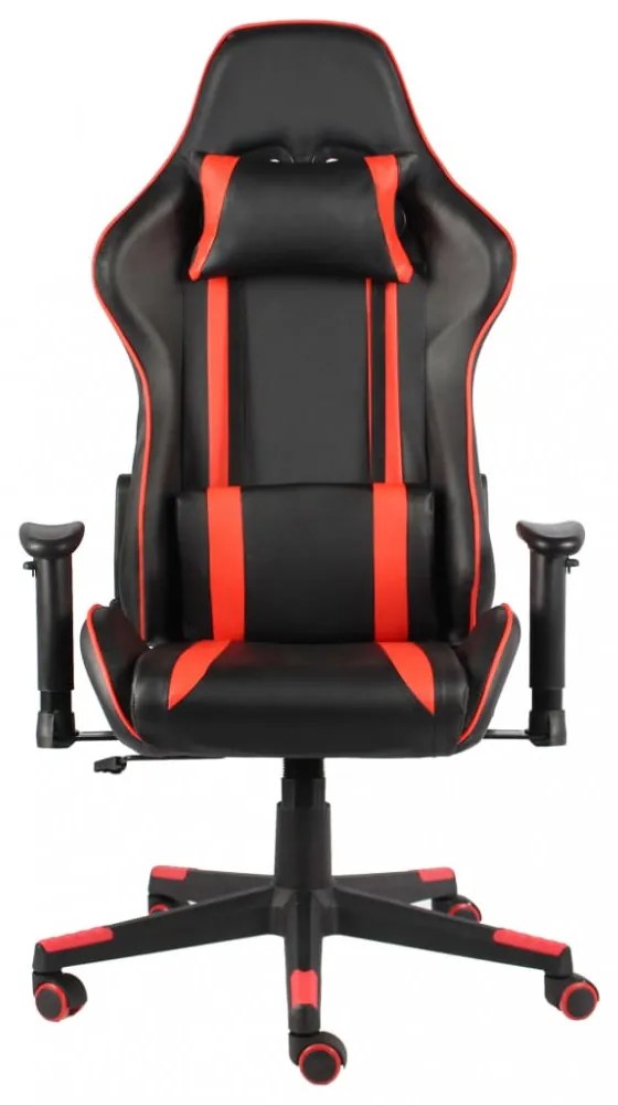piros PVC forgó gamer szék