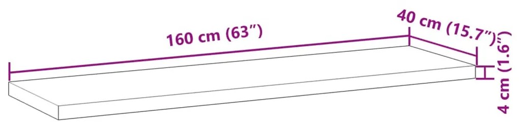 3 db kezeletlen tömör akácfa függőpolc 160 x 40 x 4 cm