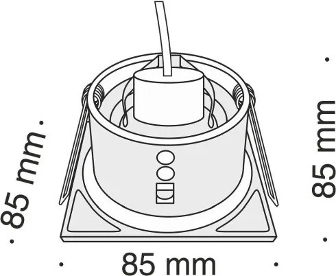 Maytoni ZOOM DL033-2-01B Beépíthető spotlámpa 1x50W/GU10 IP65