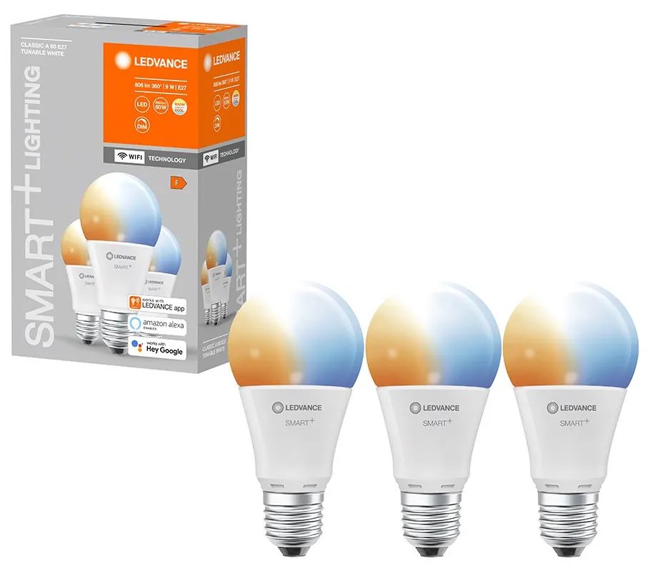 Ledvance SET 3x LED Dimmelhető izzó SMART + E27/9W/230V 2700K-6500K - Ledvance P224709