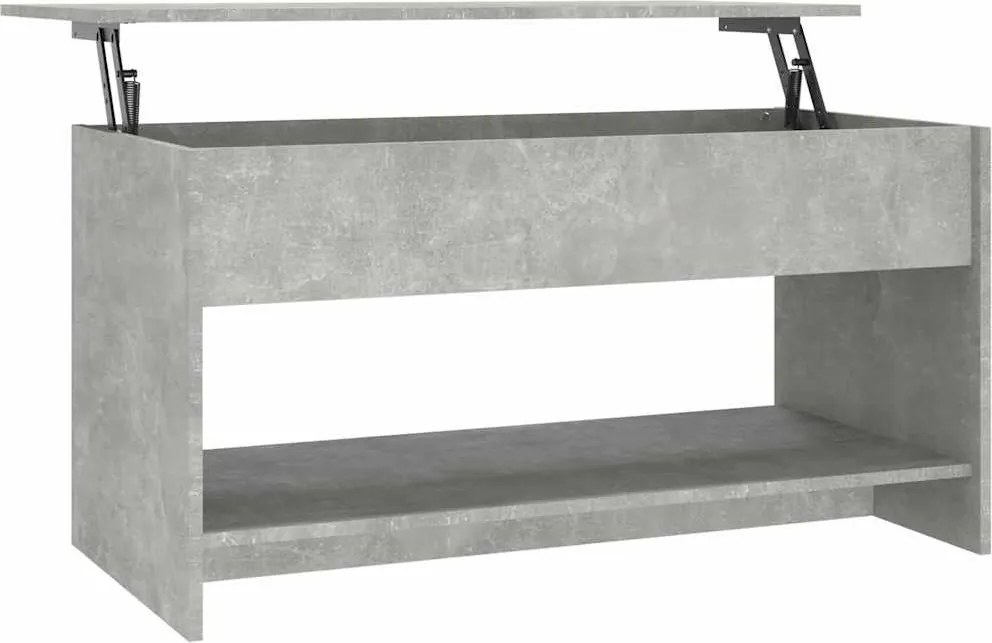 vidaXL betonszürke szerelt fa dohányzóasztal 102x50x52,5 cm