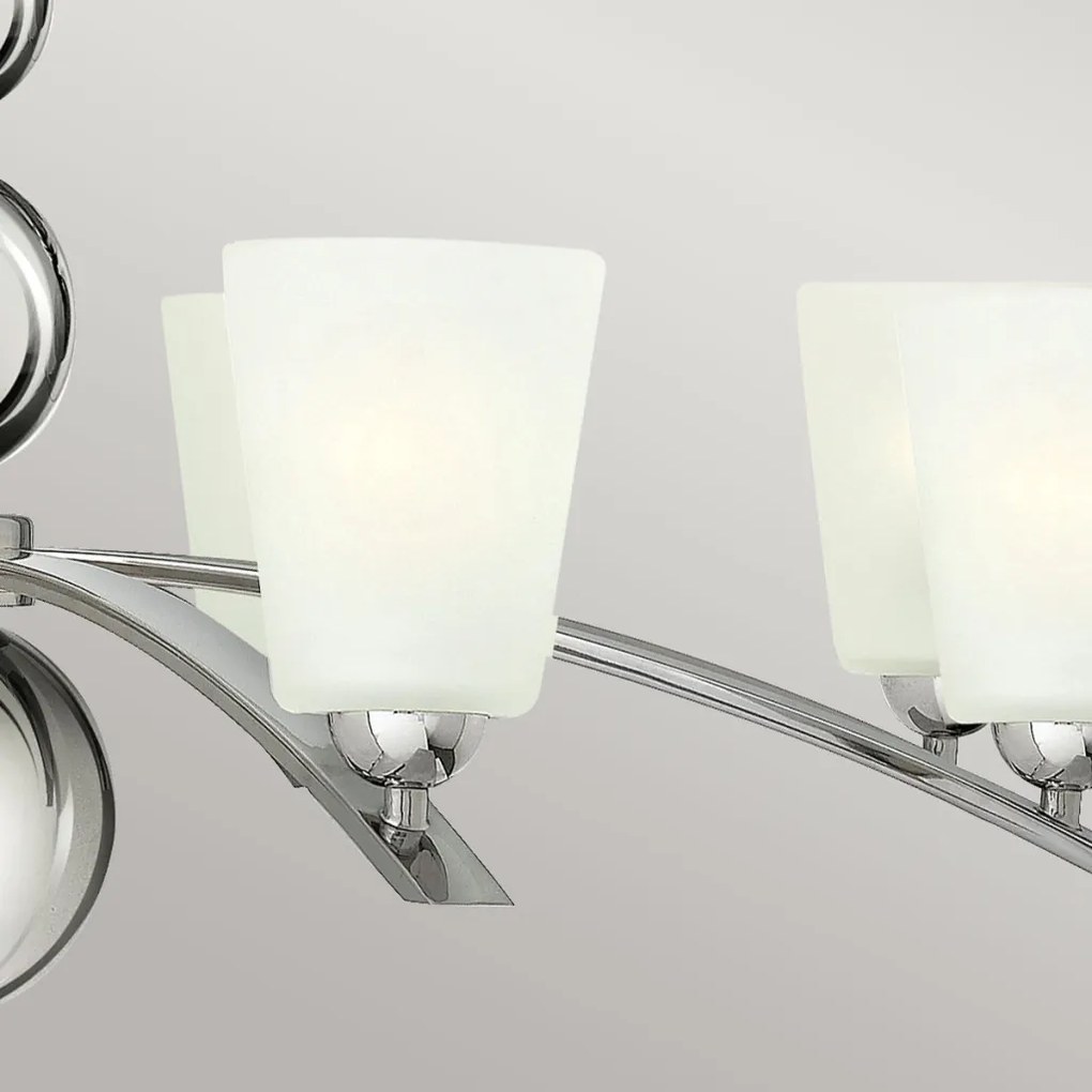 ELSTEAD HK-ZELDA8-PN ZELDA Glamour Csillár Fehér, Festett nikkelfény E27 IP20