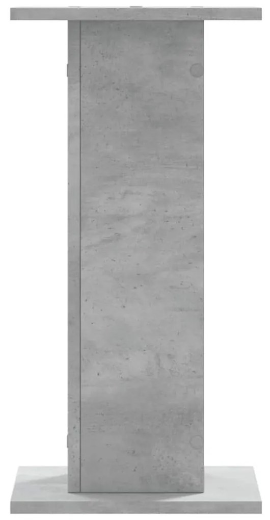 2 db betonszürke szerelt fa növénytartó állvány 30 x 30 x 60 cm