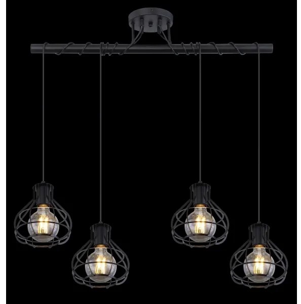 Globo 15388-4D - Csillár zsinóron CLASTRA 4xE27/60W/230V