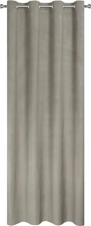 Fargo bézs színű, velúr függöny 140x250 cm, készre varrva