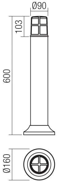 Redo 90246 - Kültéri lámpa TRITON 1xE27/28W/230V IP54 fekete