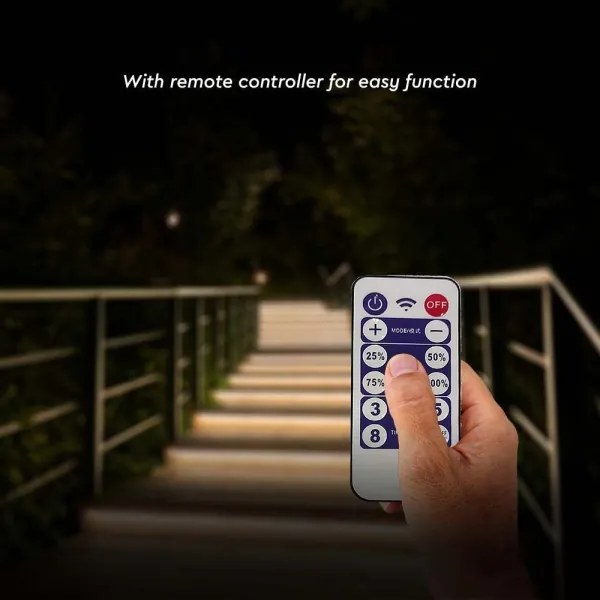 LED Dimmelhető napelemes szalag LED/1,2W/3,7V 4000K IP67 5m