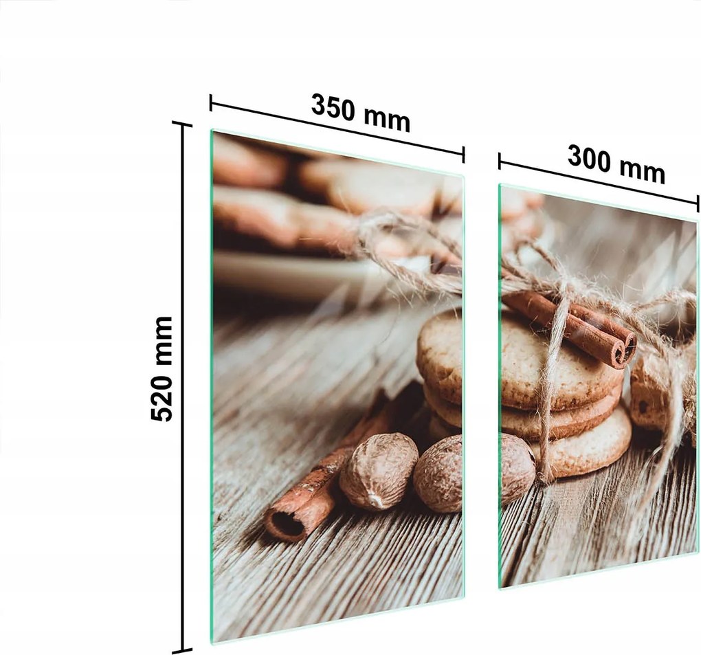 Üveg Konyhai Védőlap 65x52 Fahéj