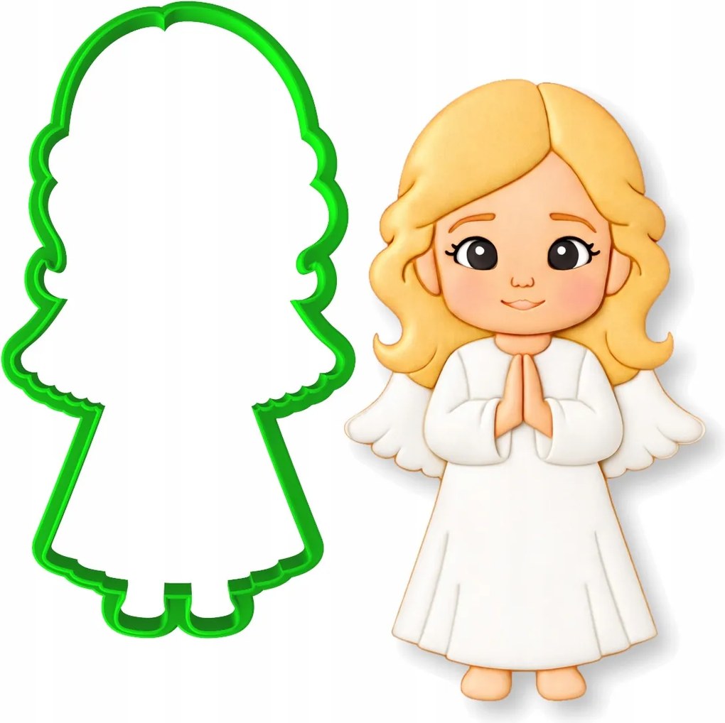 Forma Keksz- és mézeskalács lyukasztó Áldozás Lány Ima 12cm