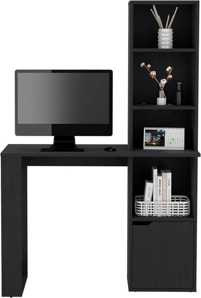 Polcos íróasztal tárolóval 98,5x45x148cm fehér FUR1234-1