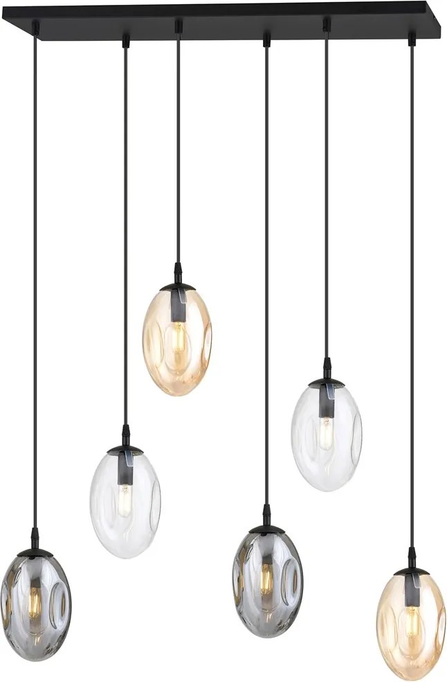 Emibig modern függeszték astral fekete grafit mézédes átlátszó emi1268/6m1