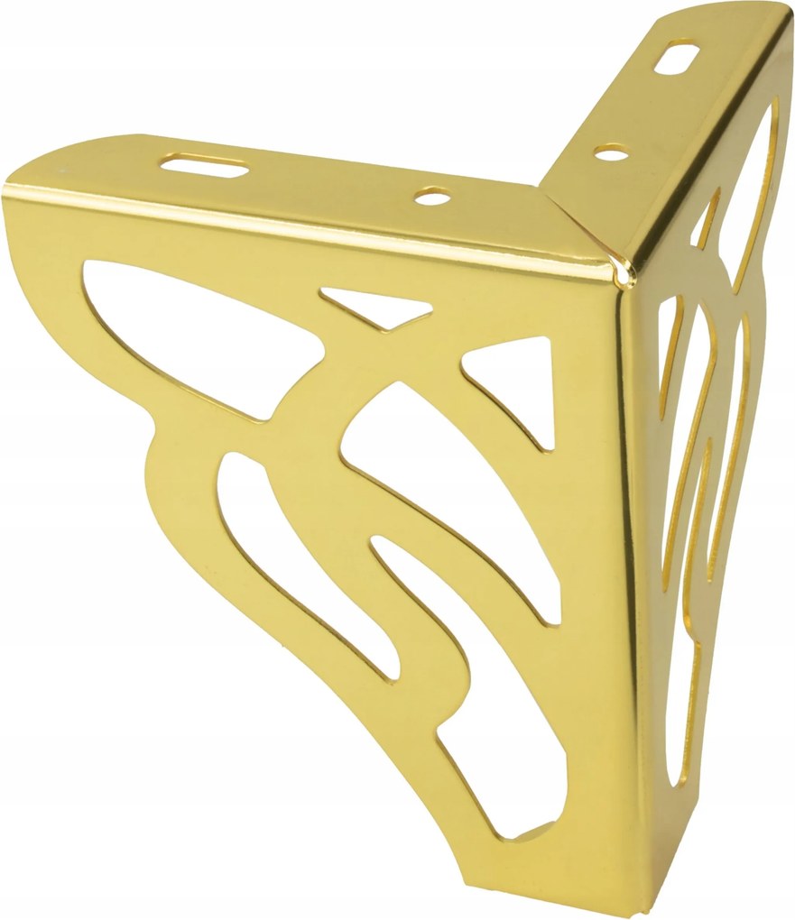 Fém bútorláb 13 cm arany fényes, glamour stílusú láb bútorokhoz, kanapéhoz