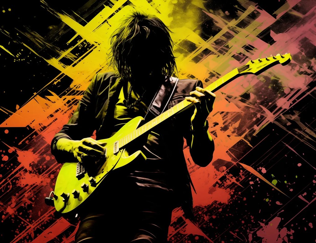 Poszter 65x50cm Gitár Szenvedély Villanyszerelő