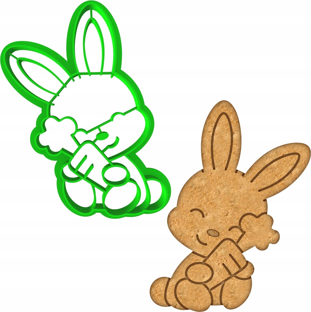 Húsvéti Forma Mézeskalács lyukasztó Húsvéti Nyuszi 9cm