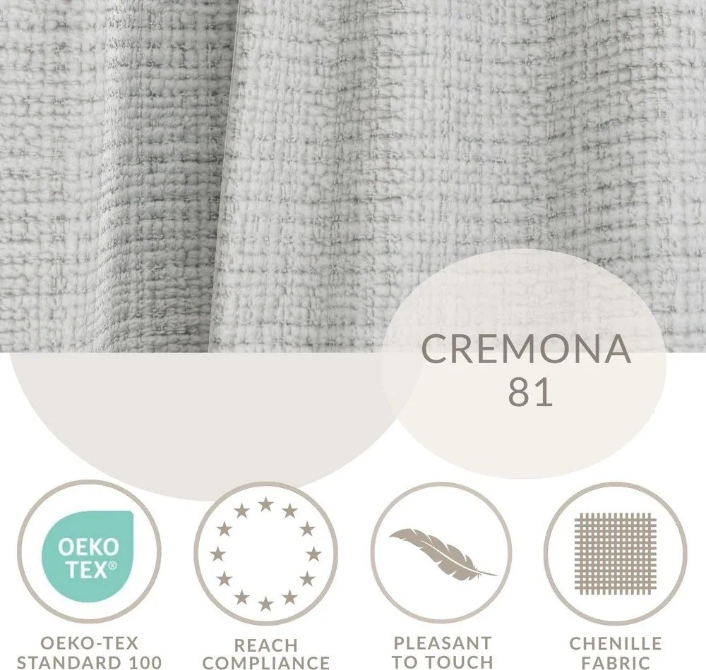 Világosszürke zsenília sarokkanapé (bal oldali-L alakú) Kirou – Maison de Rêve