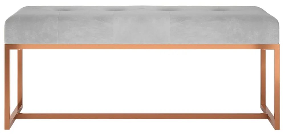 szürke bársony pad 110 x 36 x 45 cm
