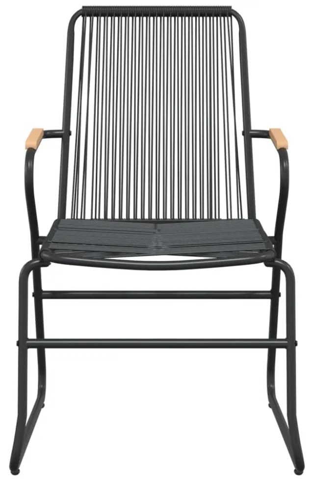 4 db fekete PVC rattan kerti szék 58 x 59 x 85,5 cm