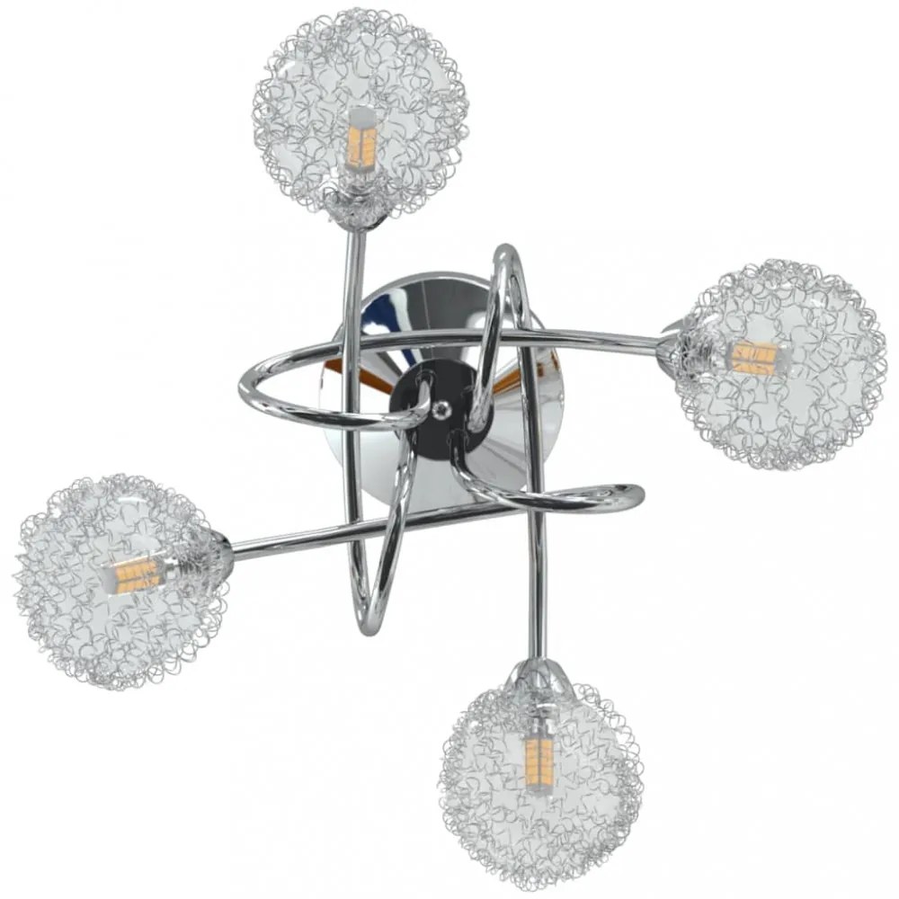mennyezeti lámpa dróthálós burákkal 4 db G9 LED-lámpával
