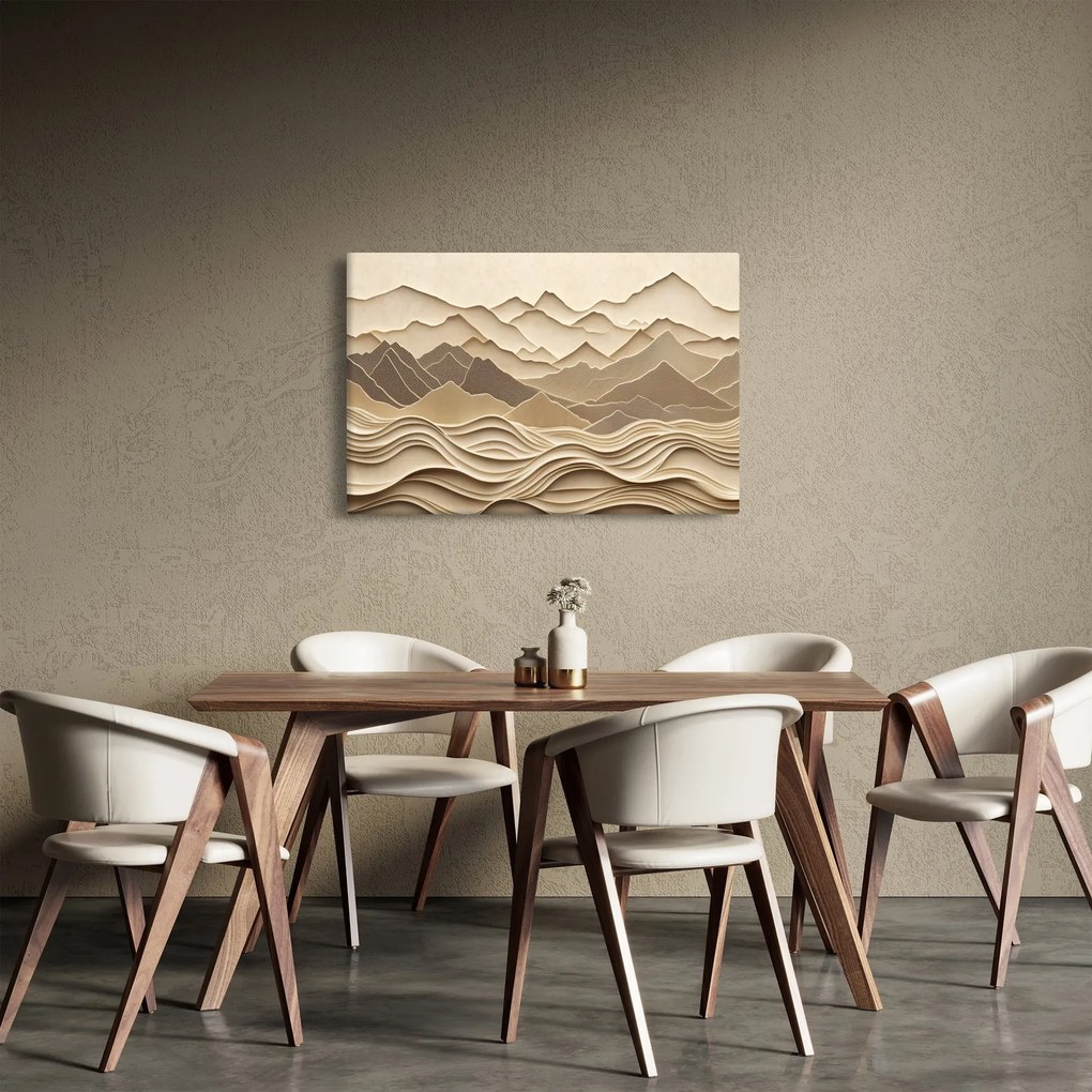 Kép - 3D hegyvonalak (90x60 cm)