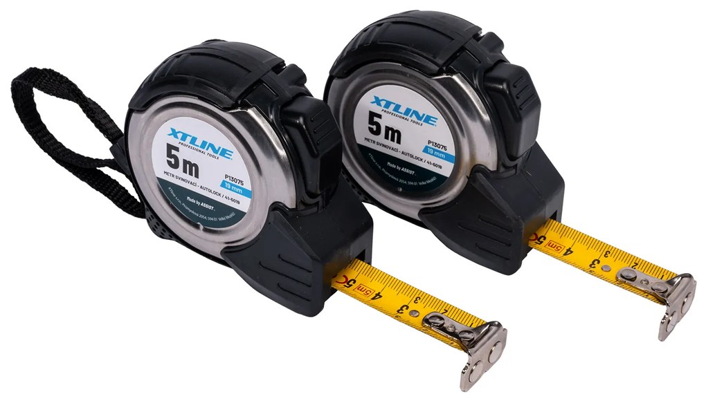 XTLINE Fém mérőszalag 2x megálló | 7,5 m x 25 mm