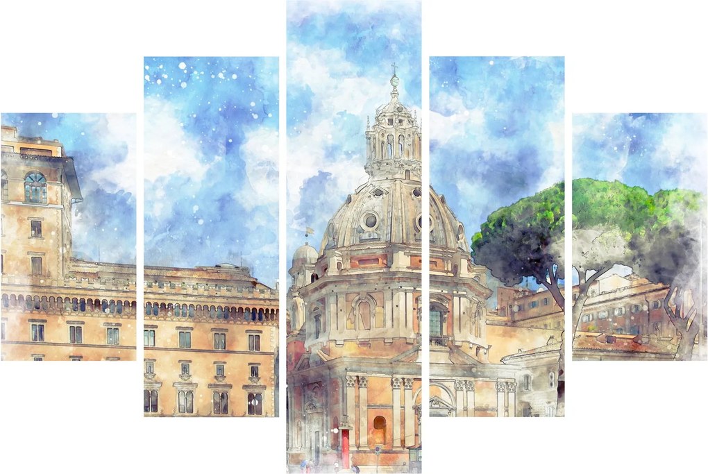 Kép - Santa Maria di Loreto temploma, Róma, Olaszország (150x105 cm)