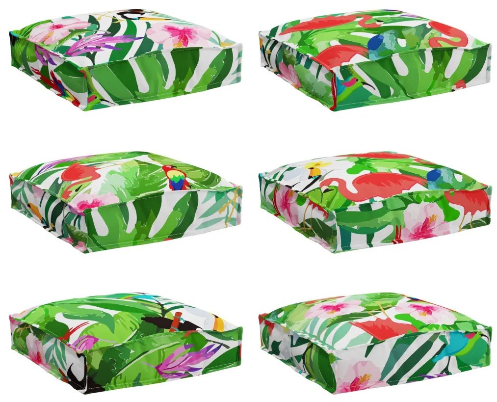 Raklap párna ülőfelülethez Floral 6 pcs Sokszínű 40 x 40 x 8 cm