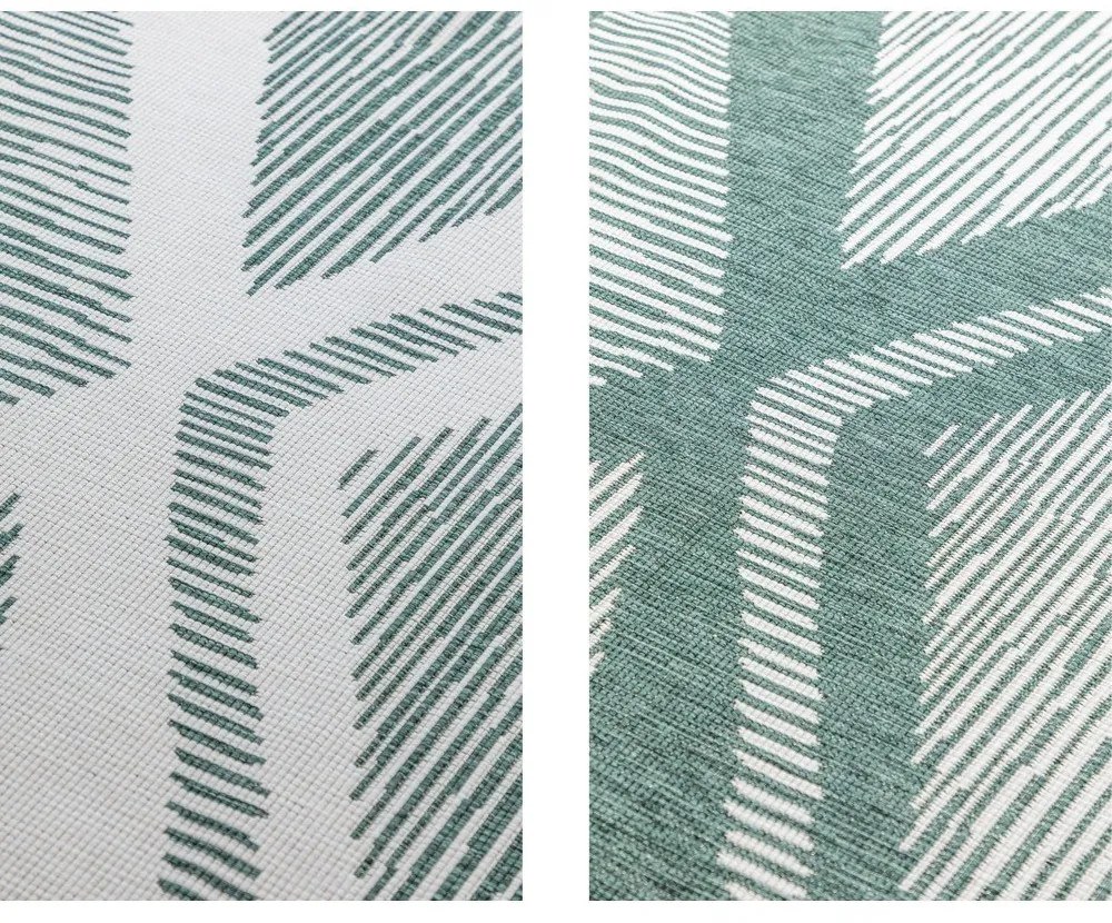 Zöld-krémszínű kültéri szőnyeg 80x150 cm Gemini – Elle Decoration