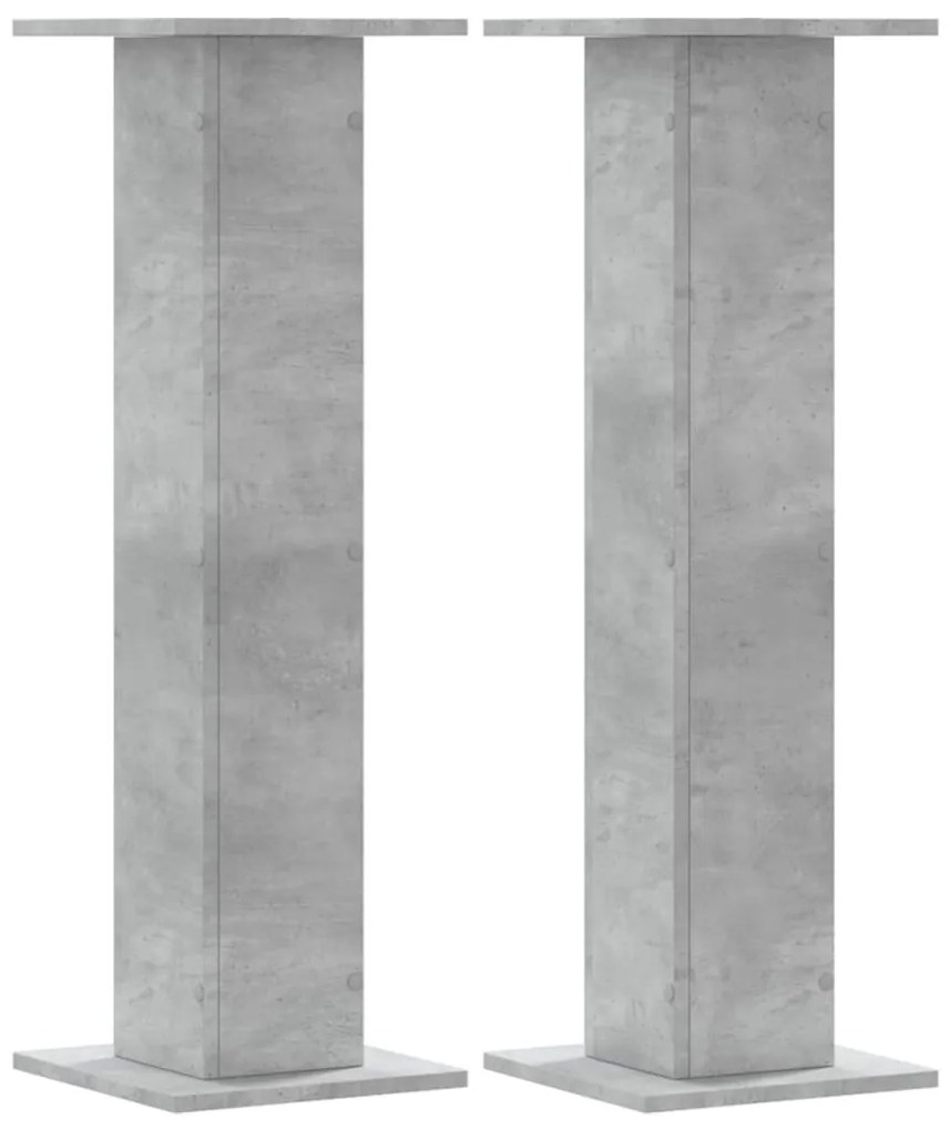 2 db betonszürke szerelt fa növénytartó állvány 30 x 30 x 95 cm