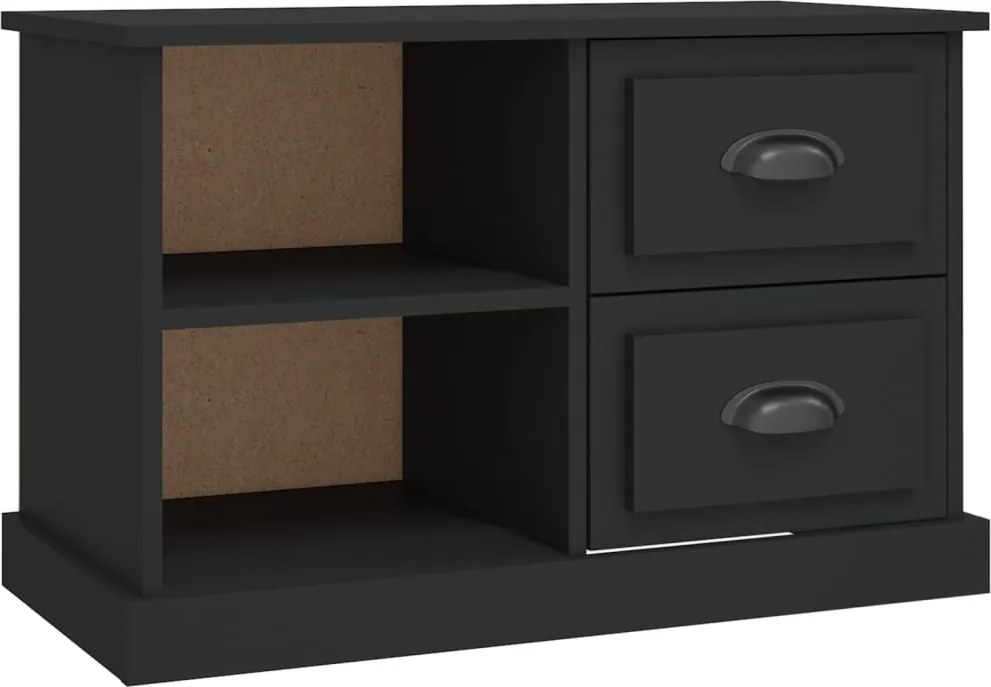 vidaXL fekete szerelt fa TV-szekrény 73 x 35,5 x 47,5 cm
