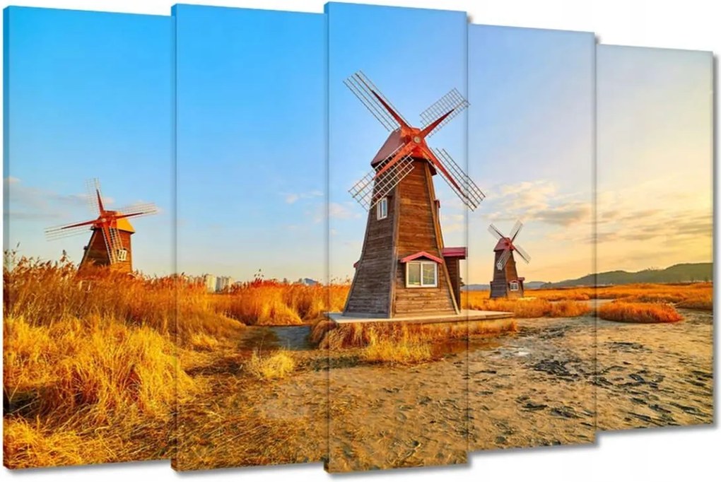 Festmények 150x95 Fa szélmalom Tájképek