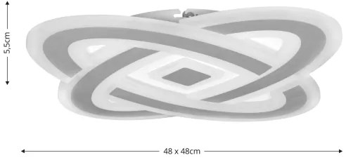 Brilagi - Modern, dimmelhető LED mennyezeti lámpatest LED/90W/230V 3000-6000K + távirányító