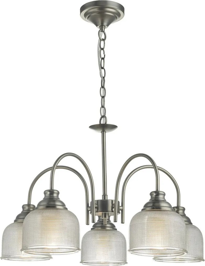 DAR LIGHTING TAC0561 TACK Modern Csillár Ősi Króm, Átlátszó E14 IP20