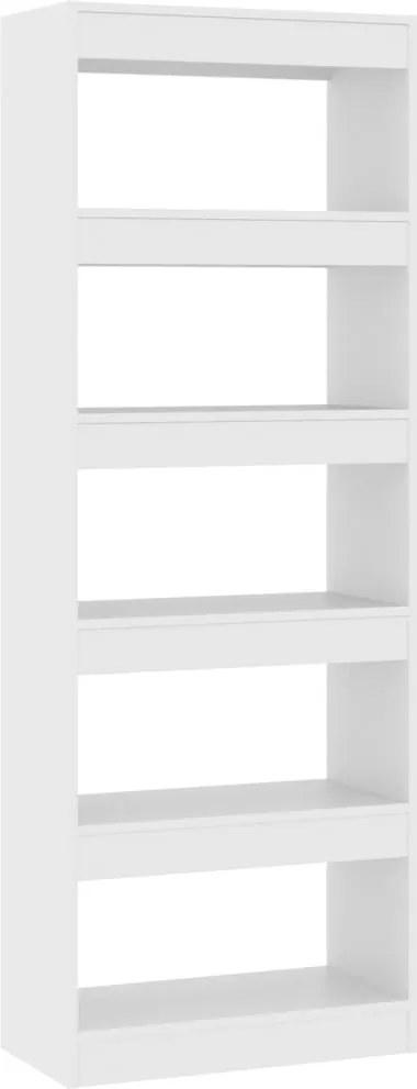vidaXL fehér szerelt fa könyvszekrény/térelválasztó 60x30x166 cm
