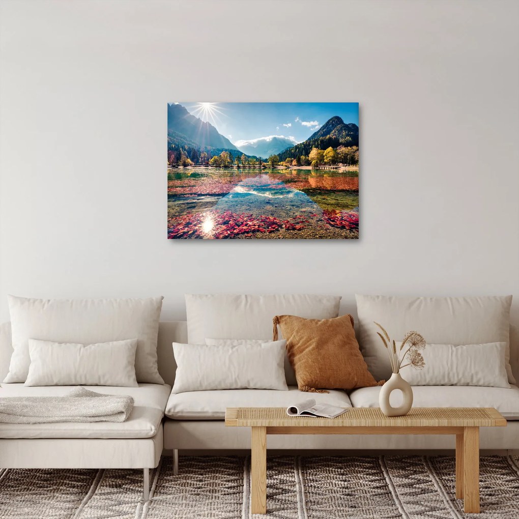 Kép - Jasna-tó, Gozd Martuljek, Júliai-Alpok, Szlovénia (70x50 cm)